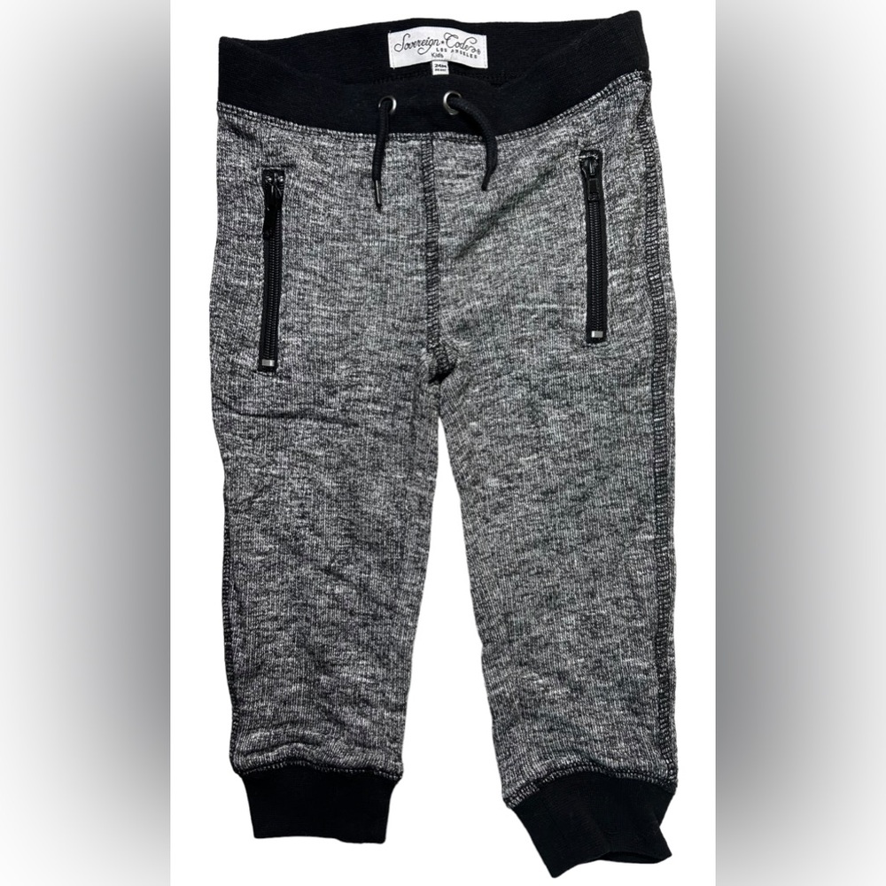 NORDSTROM/SOVEREIGN CODE L.A. Kids Salem Knit Joggers In Heather Black 2…